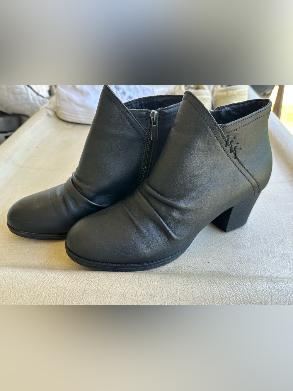 Black Faux Leather shoes - Size US 9